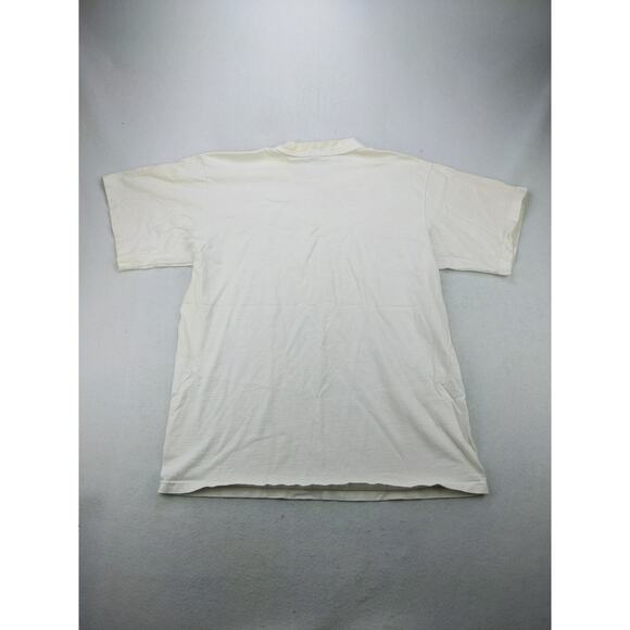 Vintage Aruba Club Caribbean T Shirt Size L Fruit of the Loom Made in USA White - Picture 2 of 11